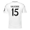 Camiseta de fútbol Real Madrid Valverde 15 Primera Equipación 2024-25 - Hombre